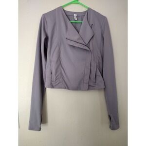 Under Armour Allseason‎ Gear Women's Gray Asymmetrical Zip Jacket Thumbholes S